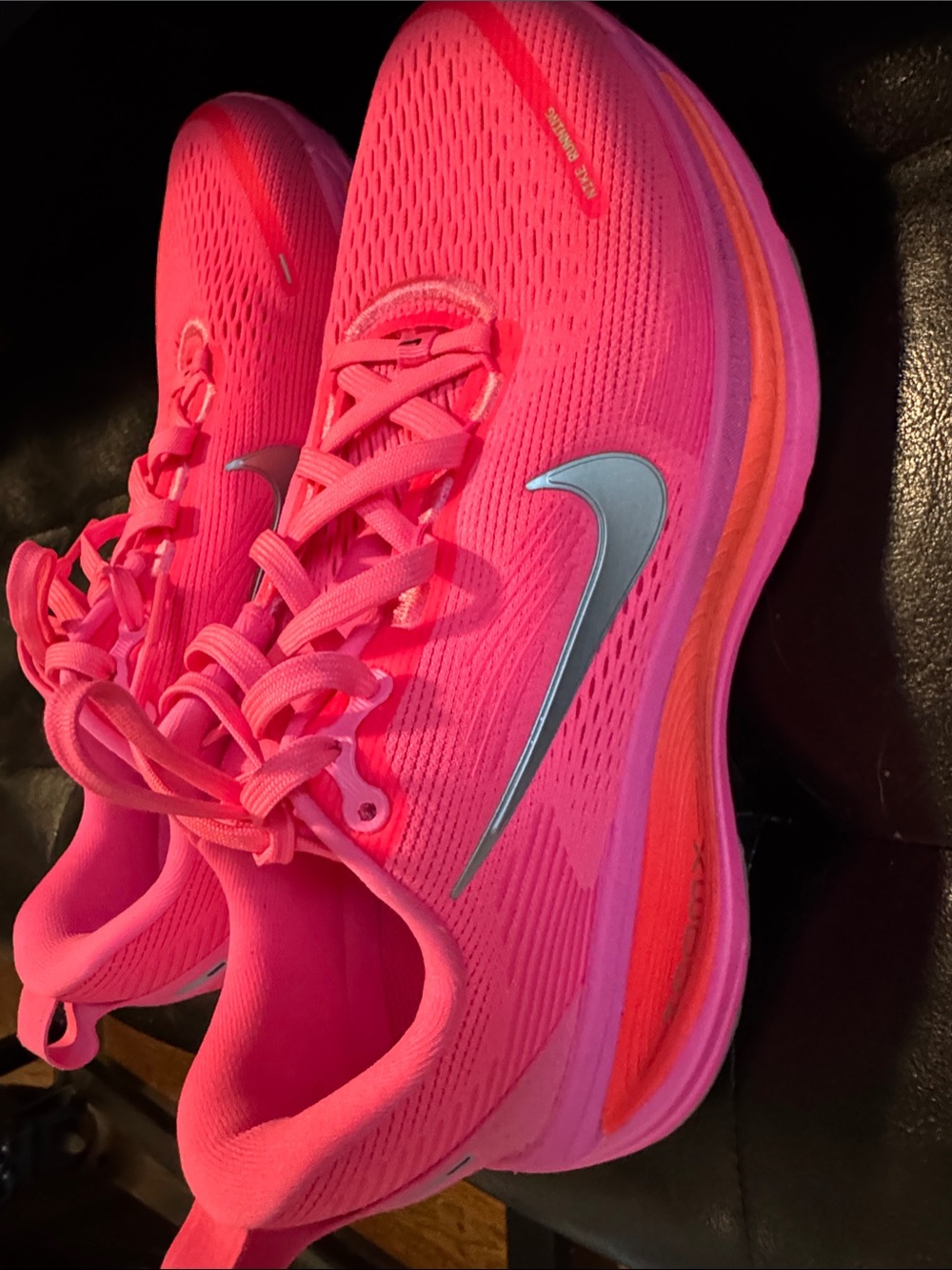 Nike Vomero Women's Hot Pink Running Shoes with Silver Swoosh